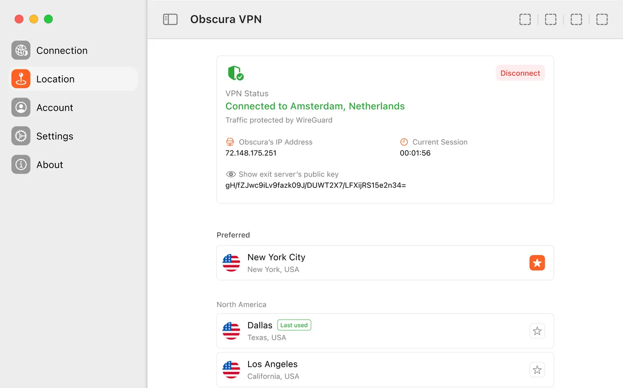 Obscura app screenshot